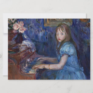 Lucie Leon am Piano (von Berthe Morisot) Karte