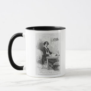 Lucien de Rubempre, der einen Brief schreibt Tasse
