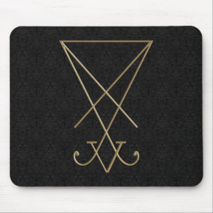 Lucifer Alchemy Sigil Gothic Art Mousepad