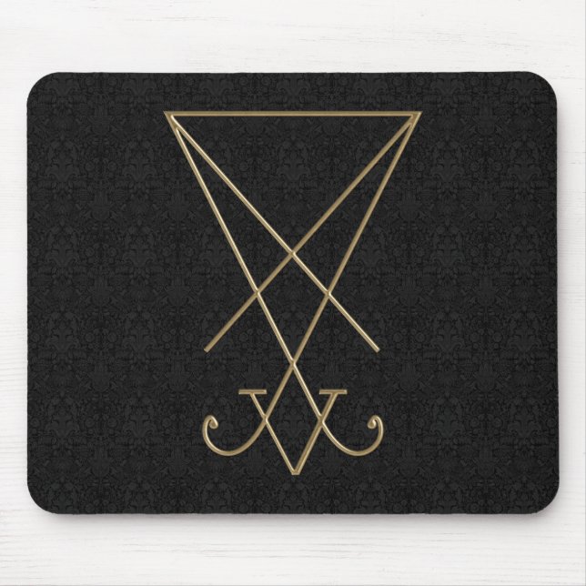 Lucifer Alchemy Sigil Gothic Art Mousepad (Vorne)