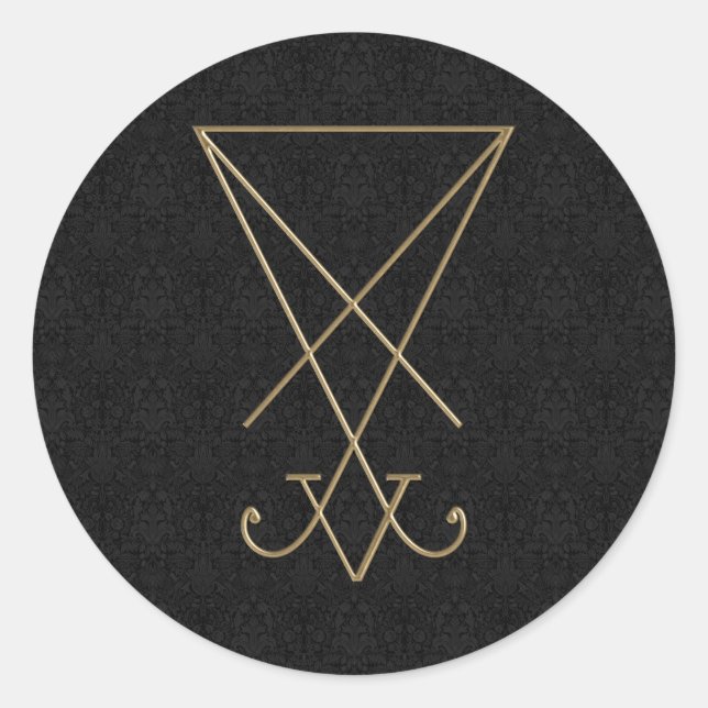 Lucifer Alchemy Sigil Gothic Art Runder Aufkleber (Vorderseite)
