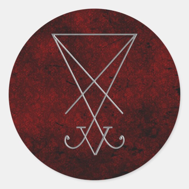 Lucifer Alchemy Sigil Gothic Art Runder Aufkleber (Vorderseite)