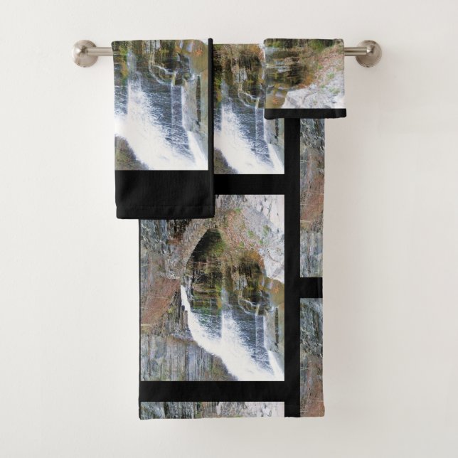 LUCIFER FALLS GORGE ITHACA N.Y. BADHANDTUCH SET (Insitu)