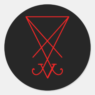 Lucifer-Symbol Sigil Luciferian 666 Occult Satanic Runder Aufkleber