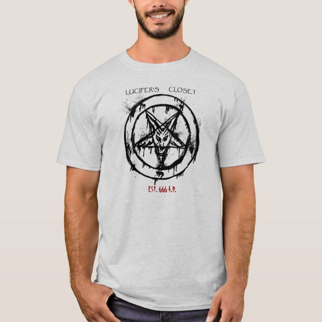 Lucifers Wandschrank EST. 666 A.D. Shirt (Vorderseite)
