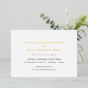 Lucilla Elegant Moderne Hochzeit retten Folieneinladung