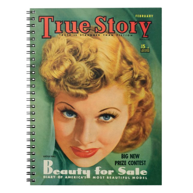 Lucille Ball-Vintages Notizbuch ab 1941 Notizblock (Vorderseite)