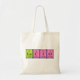 Lucio nom de table périodique sac fourre-tout