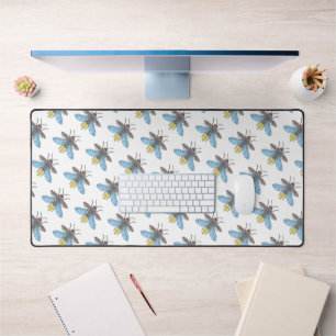 Luciole (blanc) - Tapis de bureau