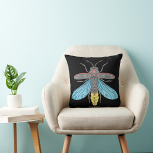 Luciole (simple noir) - Coussin