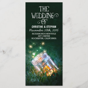 lucioles lucioles mason jar programme de mariage