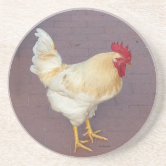 Lucis Roosters White Rooster Stone Untersetzer