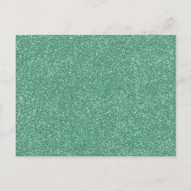 Lucite Green mit Imitate Glitzer Postkarte (Vorderseite)