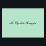 Lucite Green Platzkarten Namensvorlage Tischnummer<br><div class="desc">Lucite grüne Platzkarten mit Namensvorlage. Eleganter Script-Schriftart in schwarz über einem leeren,  hellgrünen Hintergrund. Tischnummer kann beim Hinzufügen des benutzerdefinierten Textes aufgenommen werden,  um diese Karten als Begleitkarten zu verwenden.</div>