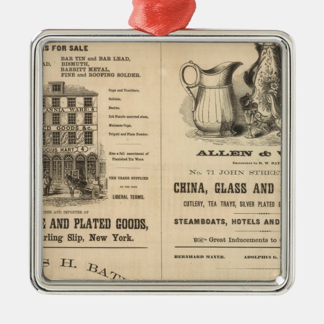 Lucius Hirsch Silbernes Ornament (Vorne)