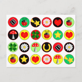 LUCK DOTS POSTCARD POSTKARTE