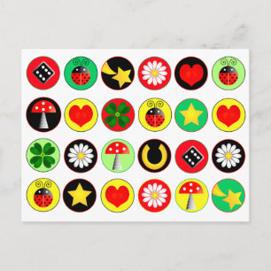 LUCK DOTS POSTCARD POSTKARTE