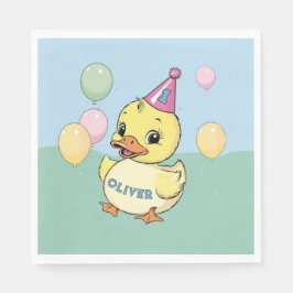Luck Duck Birthday Party Duckie Paper Cup Serviette