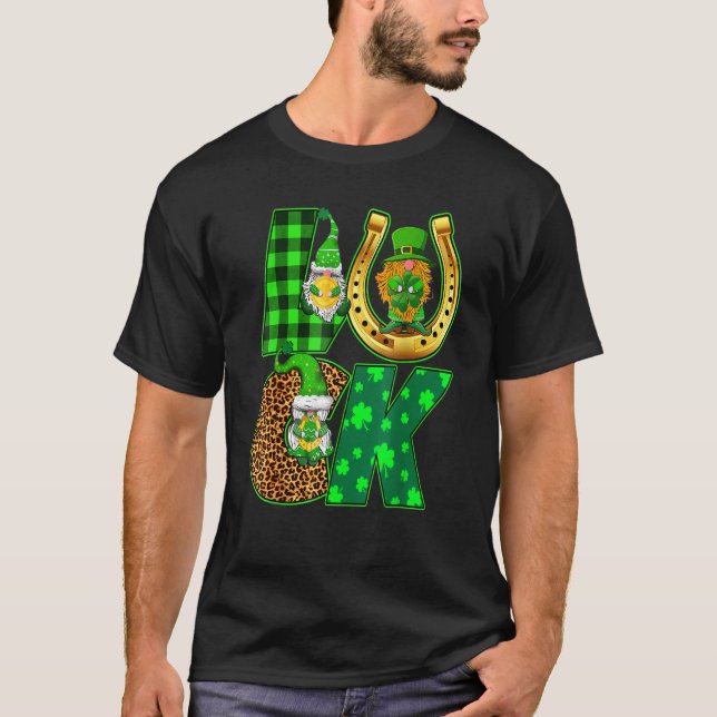 Luck Gnomes Leprechaun Kleeblatt Pferdeschuhe St P T-Shirt (Vorderseite)