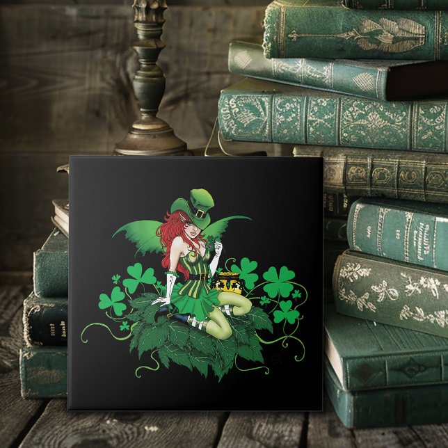 Luck Irish Fairy Green Fliese (Von Creator hochgeladen)