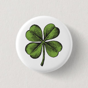 Luck Kleeblatt Button
