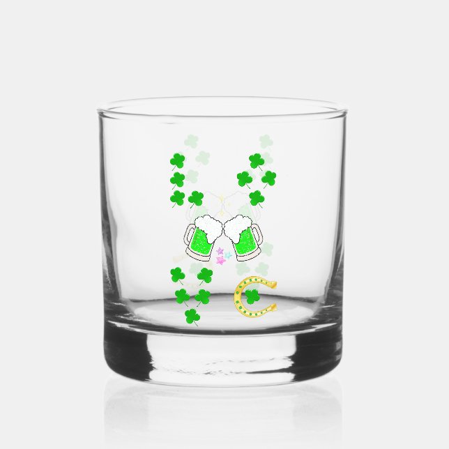 Luck Kleeblatt Dublin Day Horseshoe Irish Whiskyglas (Vorderseite)