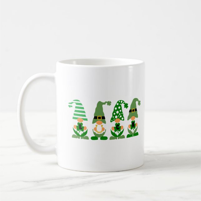 Luck & Kleeblatts - Feiern Sie den St. Patrick's D Kaffeetasse (Links)