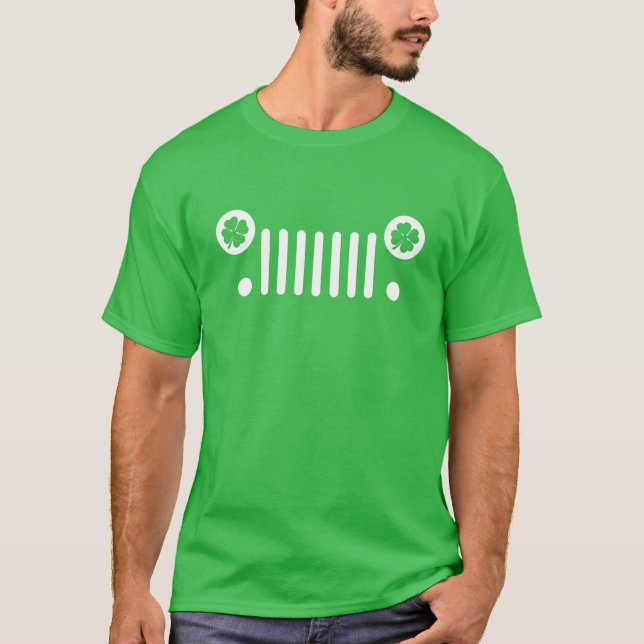 Luck Lrish Track 7-Slot Grille Kleeblatts St.Patri T-Shirt (Vorderseite)