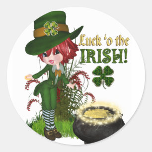 Luck O'the Irish Leprechaun Aufkleber