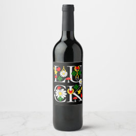 Luck Wine Label Weinetikett