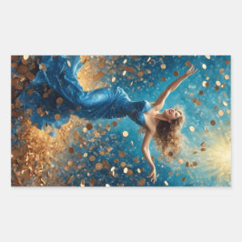 Luckdusche Rechteckiger Aufkleber