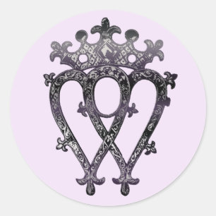 Luckenbooth, Scottish Heritage Liebe Token Runder Aufkleber
