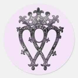Luckenbooth, Scottish Heritage Liebe Token Runder Aufkleber