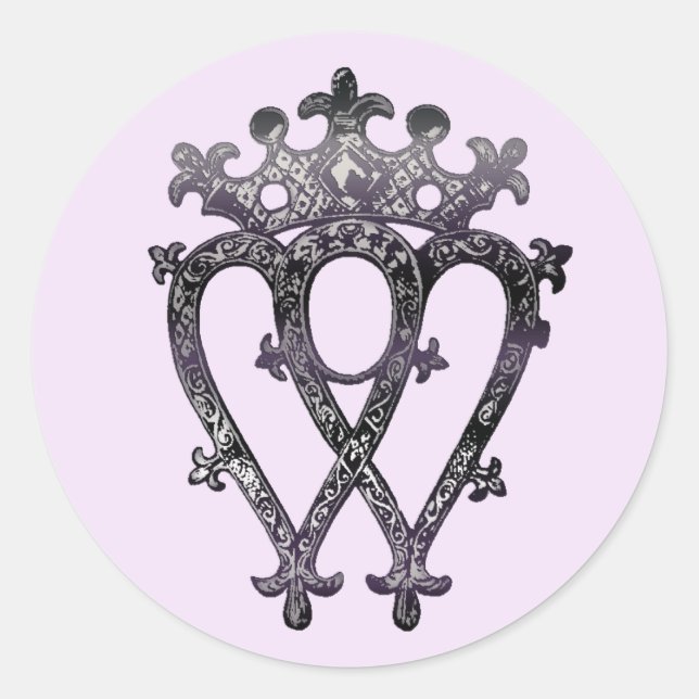 Luckenbooth, Scottish Heritage Liebe Token Runder Aufkleber (Vorderseite)