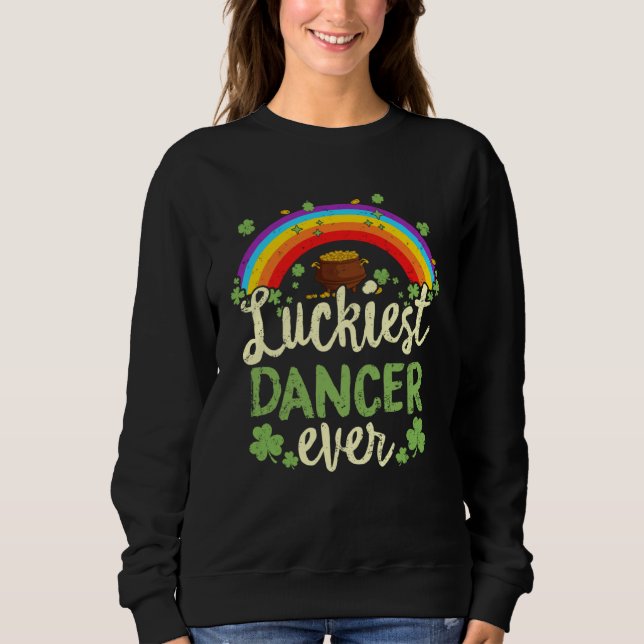 Luckiest Dancer Ever St Patricks Day Rainbow Men W Sweatshirt (Vorderseite)