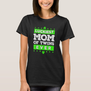 Luckiest Mom Of Twins Ever Pregnancy Announcement T-Shirt