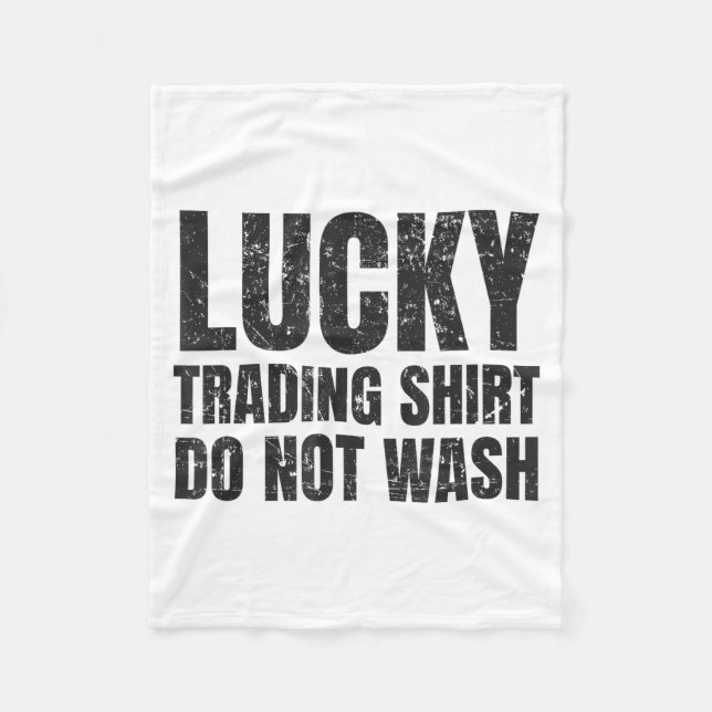Lucking Trading Shirt Funny Stock Market Traders G Fleecedecke (Vorderseite)
