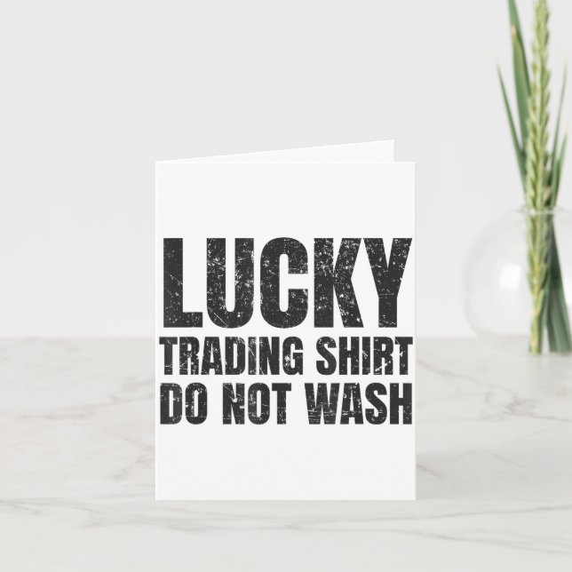 Lucking Trading-Shirt Lustige Börsenhändler Gesche Karte (Vorderseite)