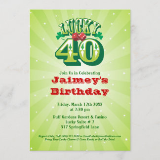 Lucky 40 - Einladung zur Geburtstagsparty