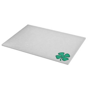 Lucky 4 Leaf Irish Clou Glas Schneidebrett