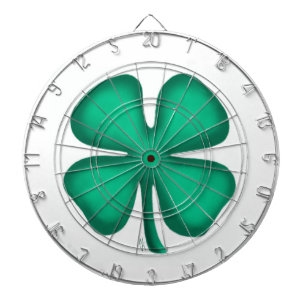 Lucky 4 Leaf Irish Clou weiße Dartboard Dartscheibe