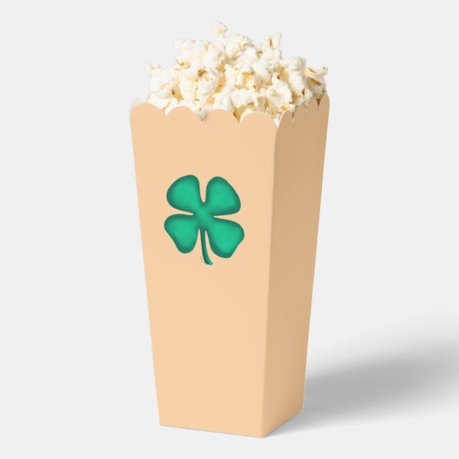 Lucky 4 Leaf Irish Clover als Popcorn Boxen Geschenkschachtel (Geplatzt)