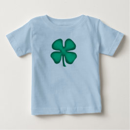 Lucky 4 Leaf Irish Clover Blue Baby T - Shirt