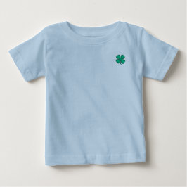 Lucky 4 Leaf Irish Clover Blue Baby T - Shirt