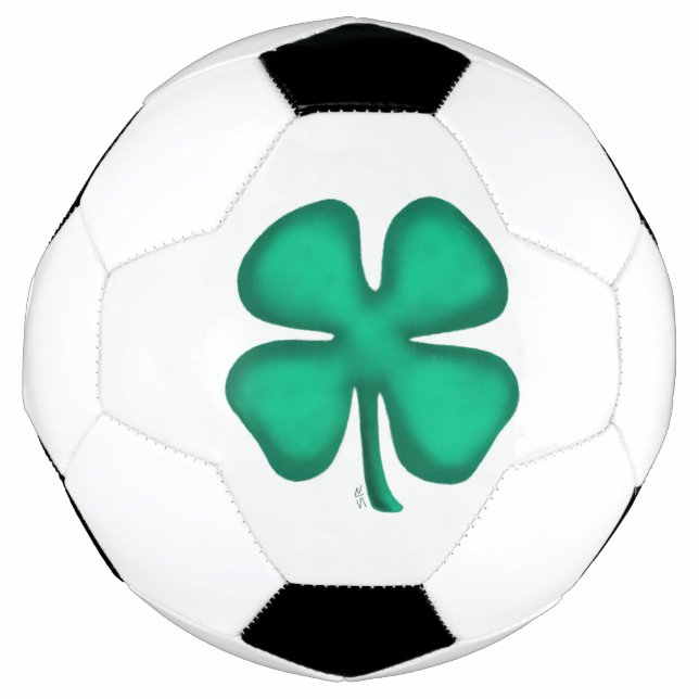 Lucky 4 Leaf Irish Clover Fußball (Vorderseite)
