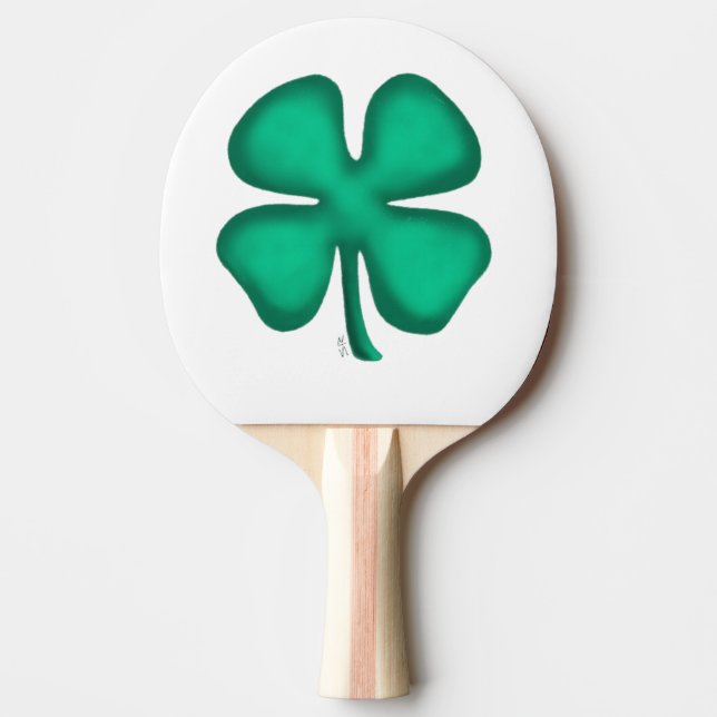 Lucky 4 Leaf Irish Clover Tischtennis Paddle Tischtennis Schläger (Vorderseite)