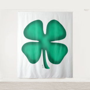 Lucky 4 Leaf Irish Clover Wandteppiche