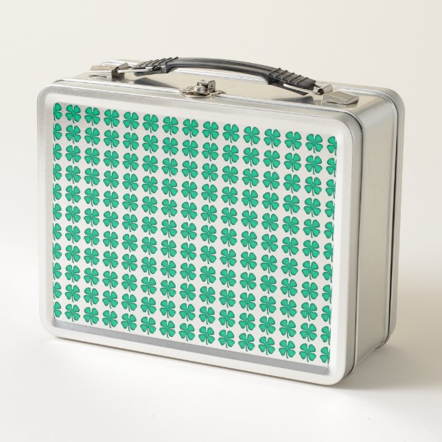 Lucky 4 Leaf Irish Klee rostfrei stl lunchbox (Vorderseite)