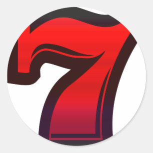 Lucky 7s runder aufkleber