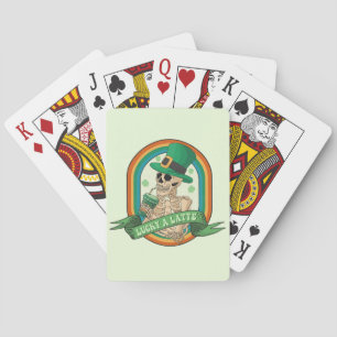 Lucky A Latte - Skelett, Kaffee und Kleider Spielkarten